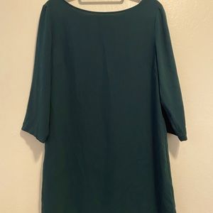 Leith Brand Emerald 3/4 Sleeve Shift Dress